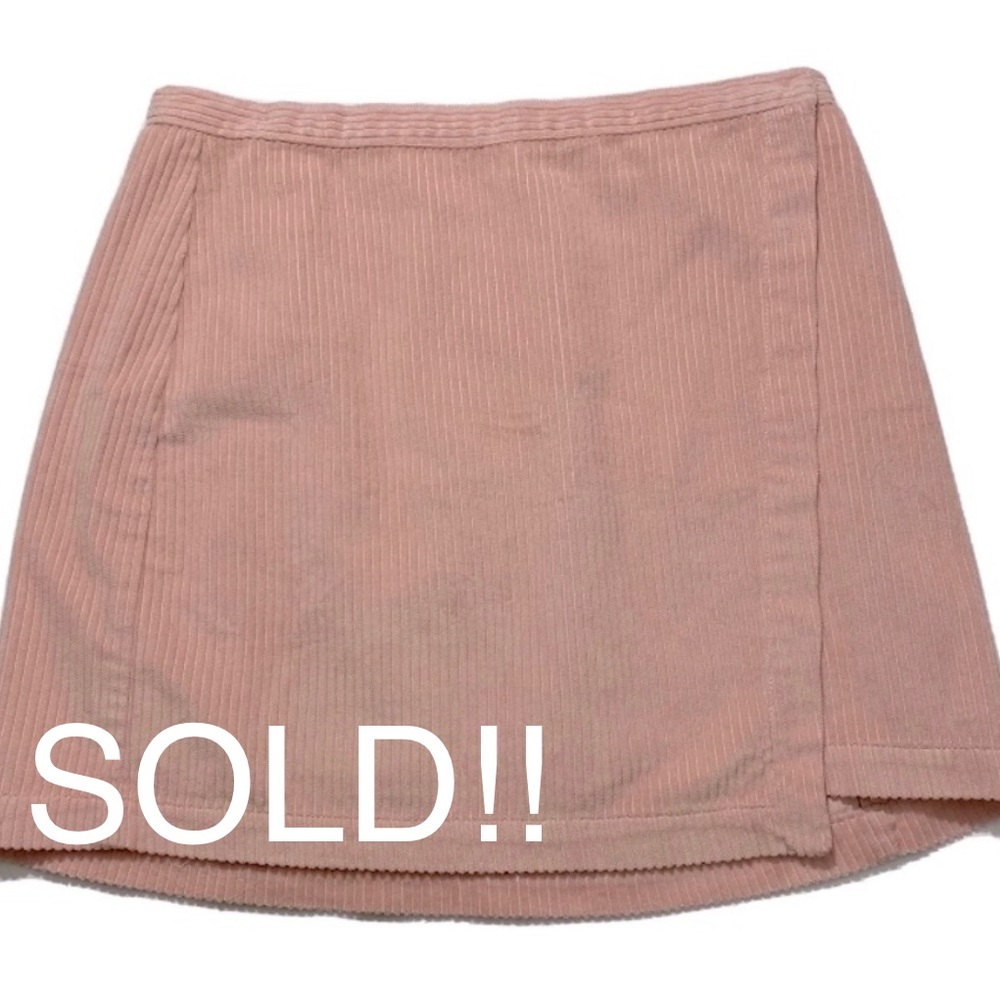 ABERCROMBIE & FITCH Pink Corduroy Mini Skirt, Size Small, NWT,  $60